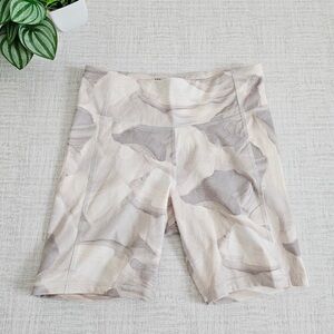 🆑️3/$15 All in Motion Neutral Marble-Print High-Rise Bike Shorts SZ Small